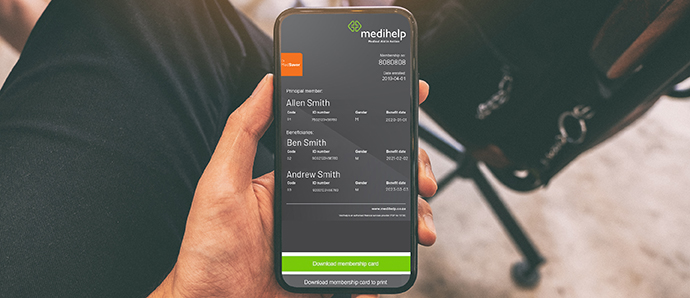 Discover Medihelp's Membership E-Card - Tablet