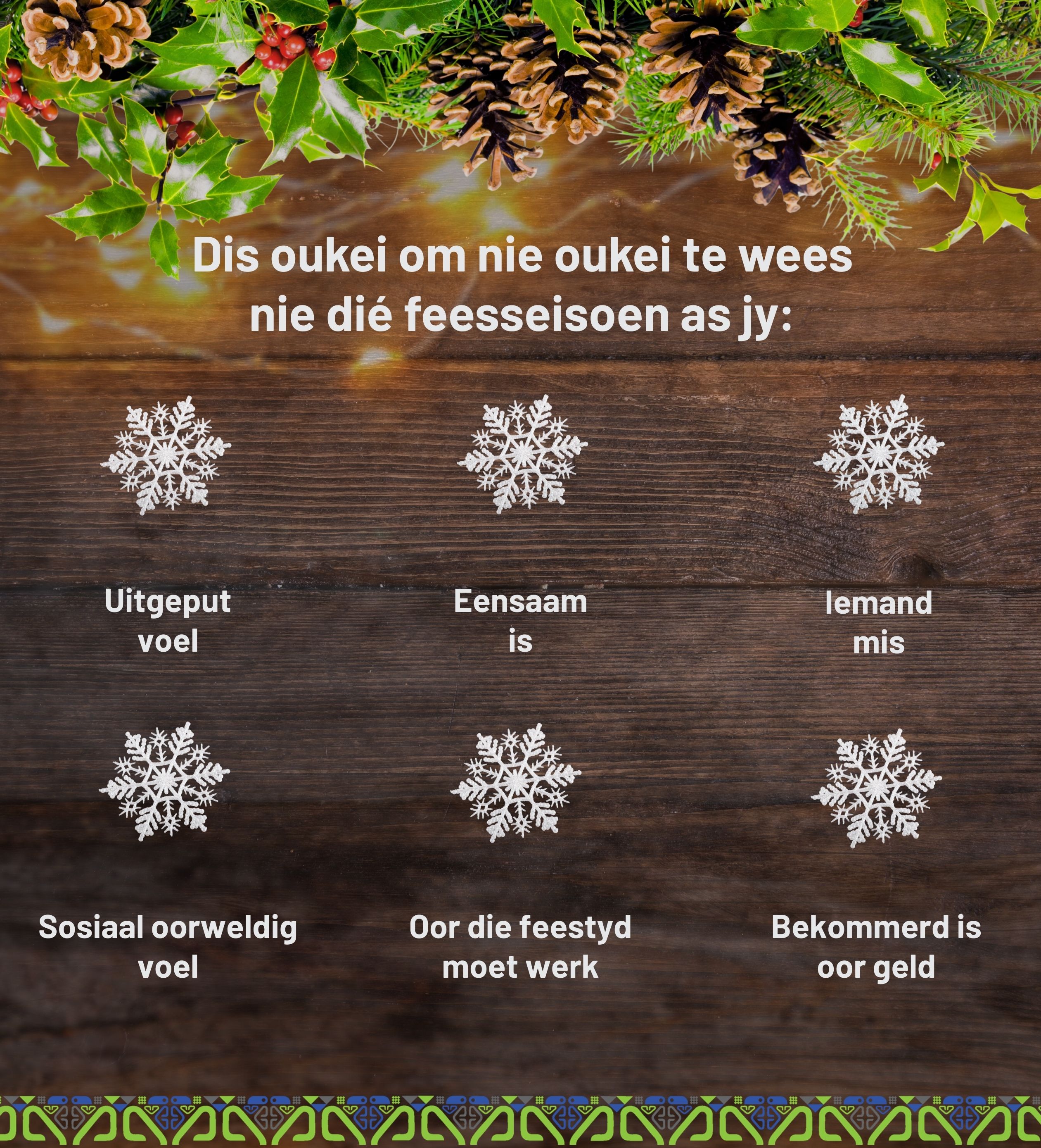 Dis okei om nie okei te wees die feesseisoen nie as jy