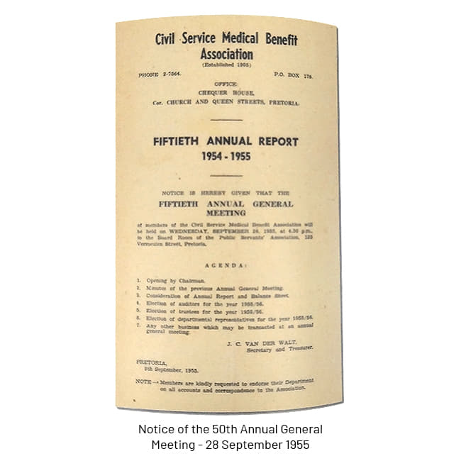 Medihelp history 1950s